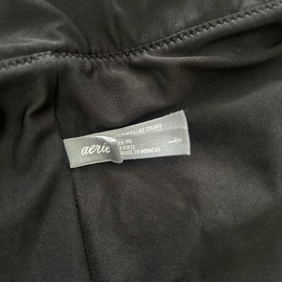 Aerie One Piece Black Strappy Cutout Swimsuit Sz Large - Picture 8 of 8